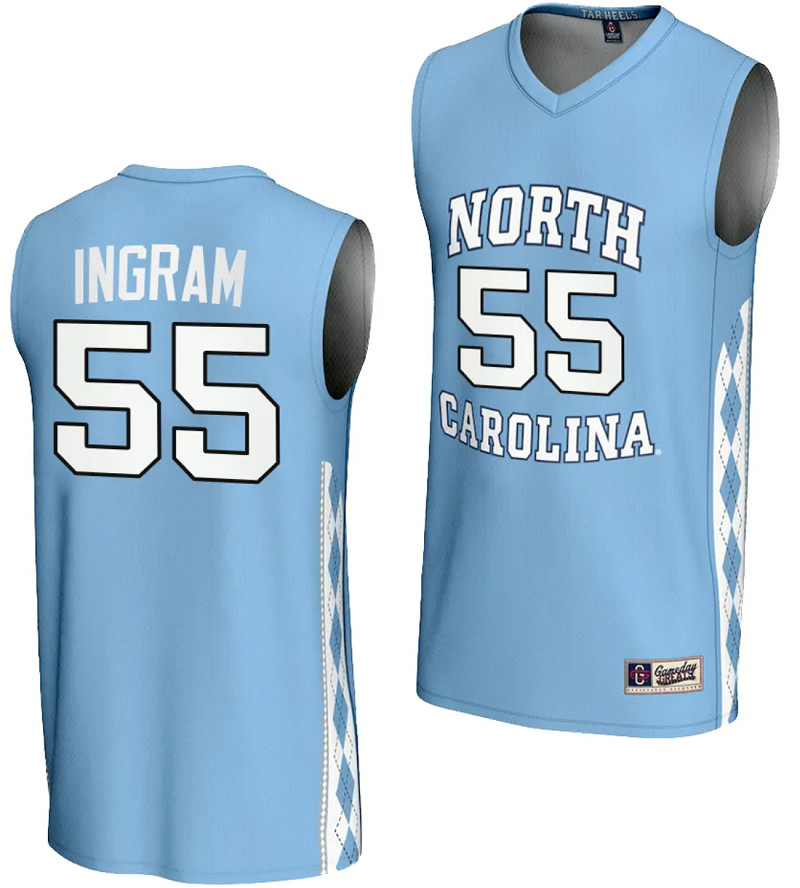 Jae'Lyn Withers Jersey #24 UNC Tar Heels Basketball Lightweight Blue