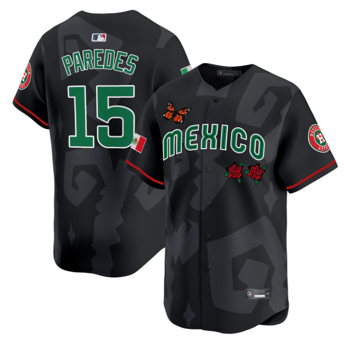 Isaac Paredes Jersey #15 Mexican Heritage 2025 Sentrock Vapor Limited Stitched Black