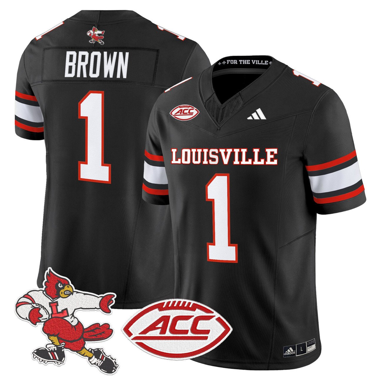 Isaac Brown Jersey #1 Louisville Cardinals 2025 Vapor Limited Stitched
