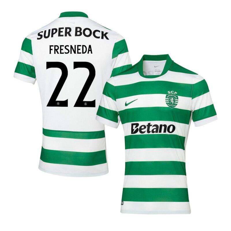 Iván Fresneda 22 Sporting CP 2025-26 Home Match Jersey – Green