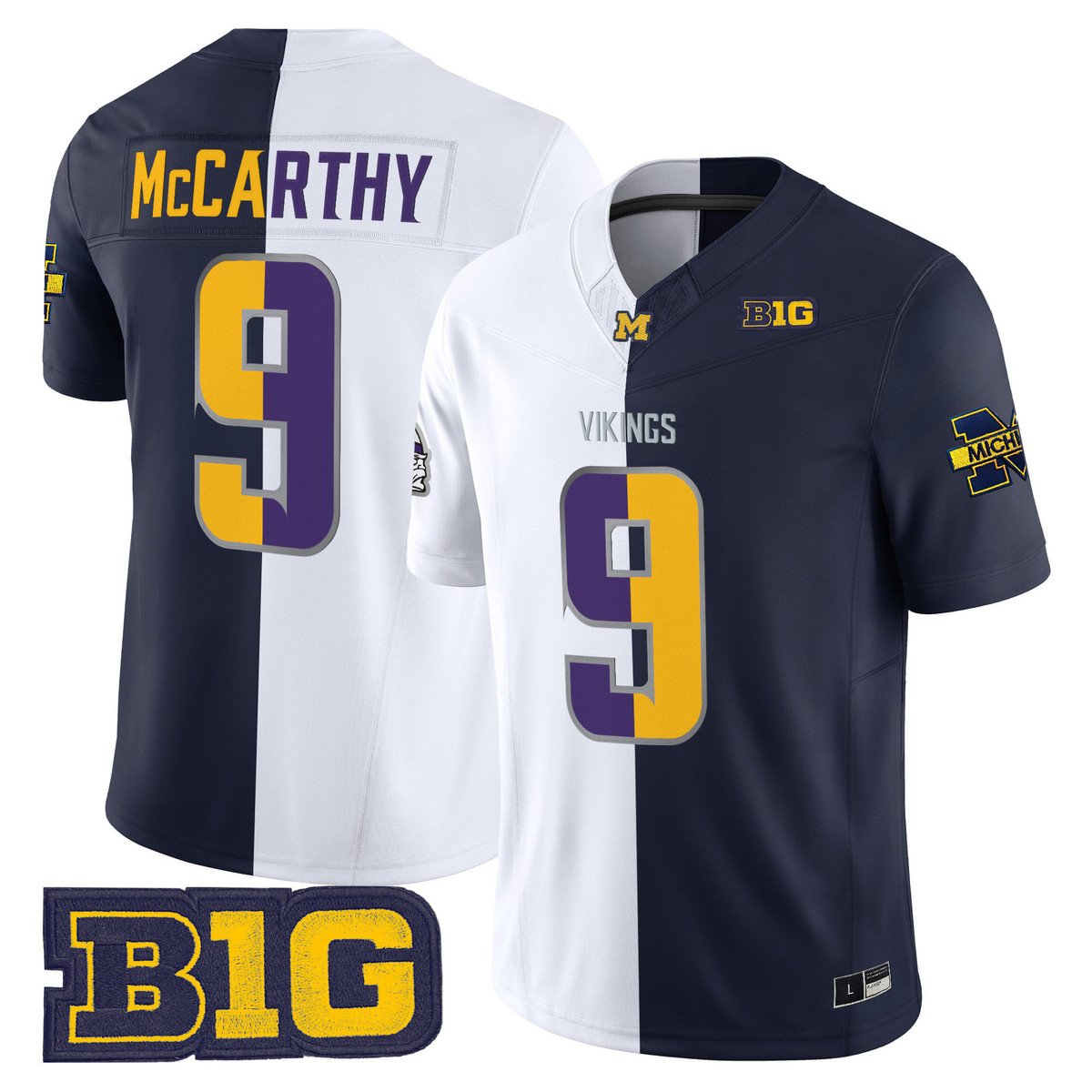J.J. McCarthy Split Vapor Limited Jersey - All Stitched Winter Navy
