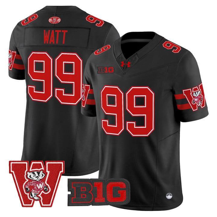 J.J. Watt Jersey #99 Wisconsin Badgers Throwback Stitched Black