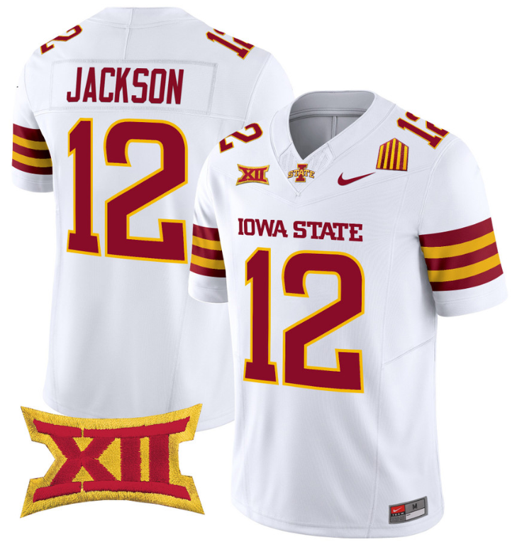 Jaylon Jackson Jersey #12 Iowa State Cyclones Vapor Limited College Football Stitched White
