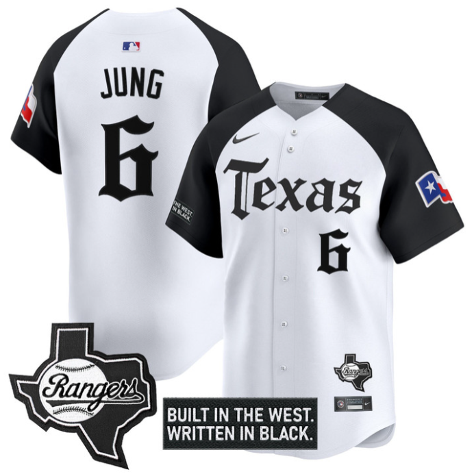 Josh Jung Jersey #6 Texas Rangers Gothic Frontier Edition Vapor Limited Stitched Alternate