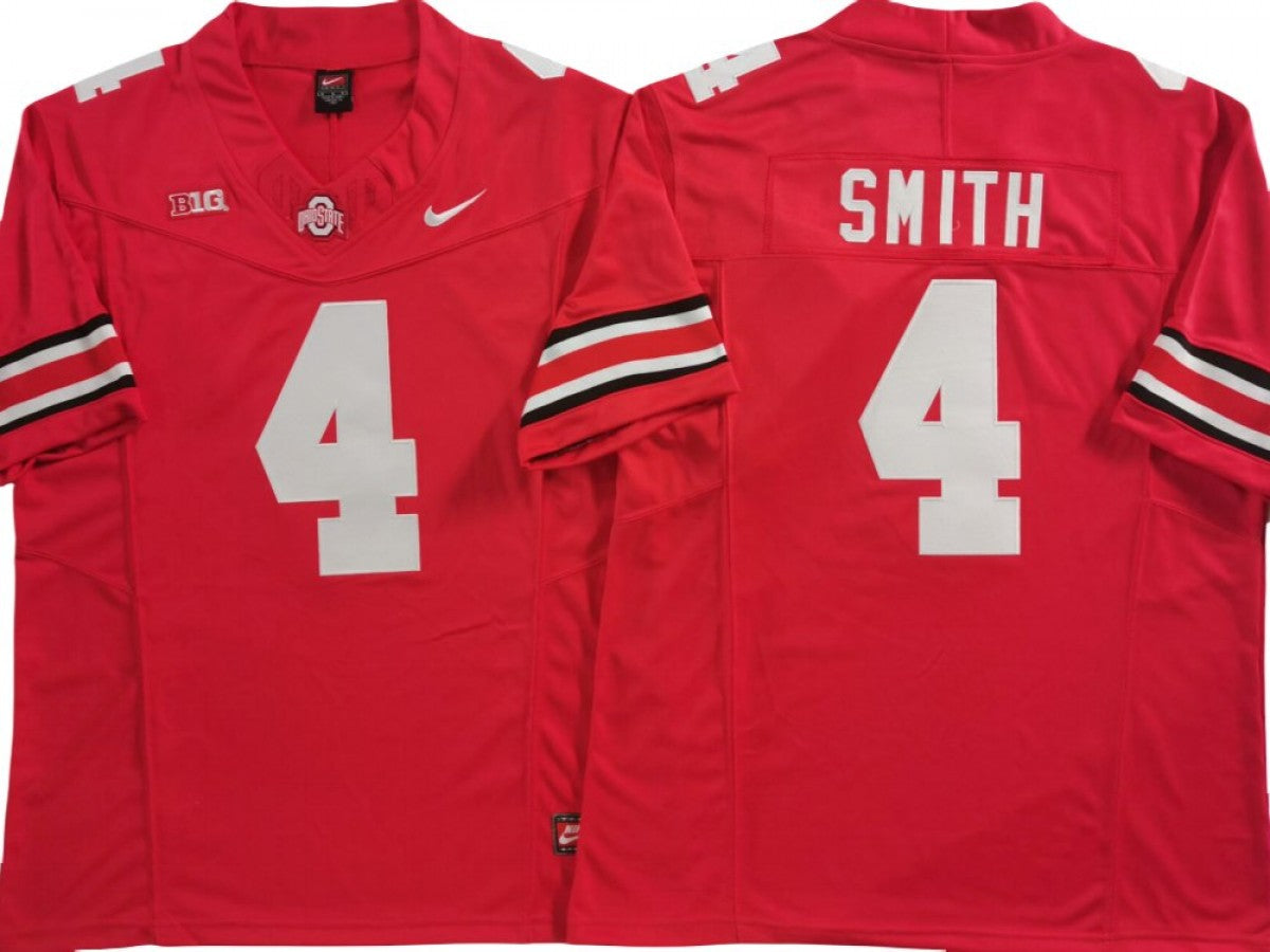 Jeremiah Smith Jersey #4 Ohio State Buckeyes Vapor F.U.S.E. College Football Limited Red