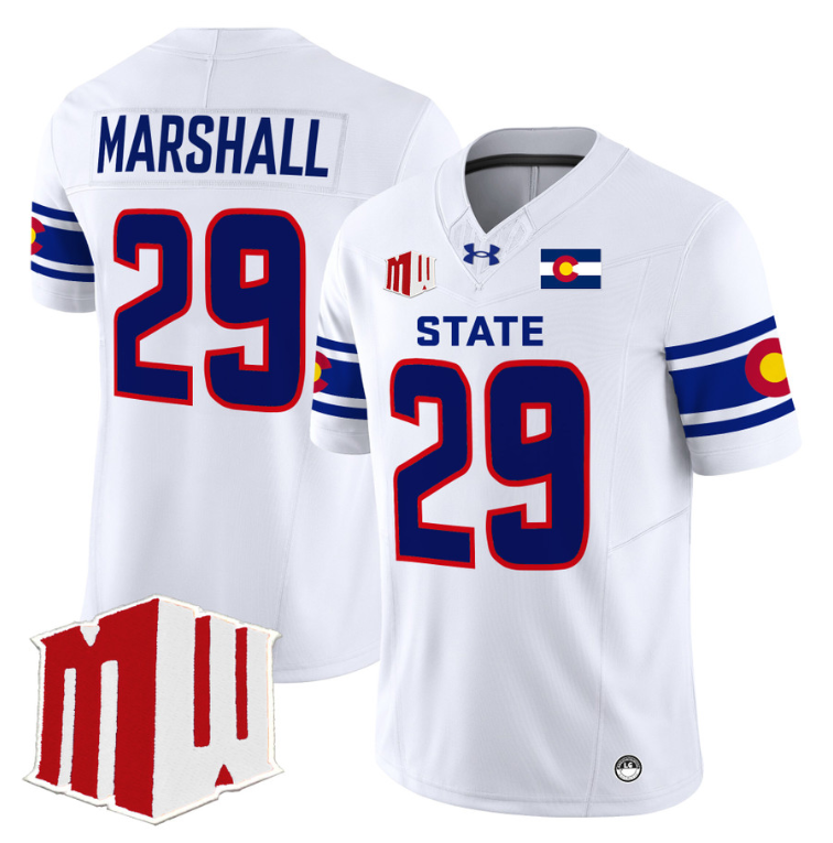 Justin Marshall Jersey #29 Colorado State Rams 2024 Stitched State Pride