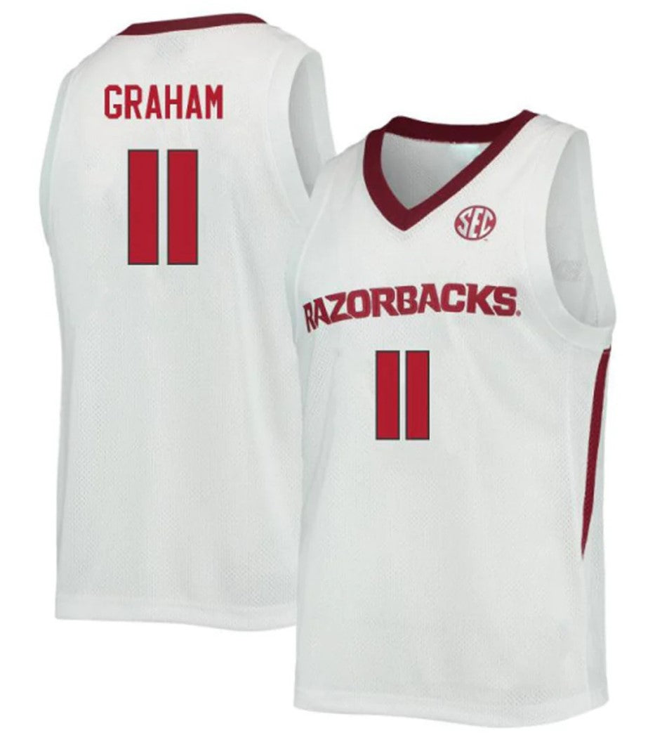 Jalen Graham Jersey Arkansas Razorbacks College Basketball #11