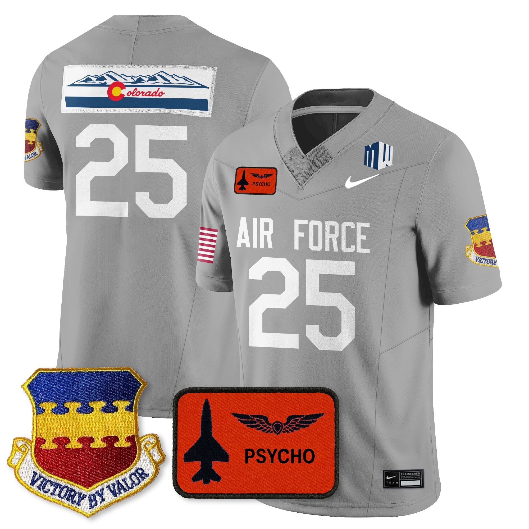 Jersey #25 Air Force Football 2025 Honor F-16 All Stitched 20th Fighter
