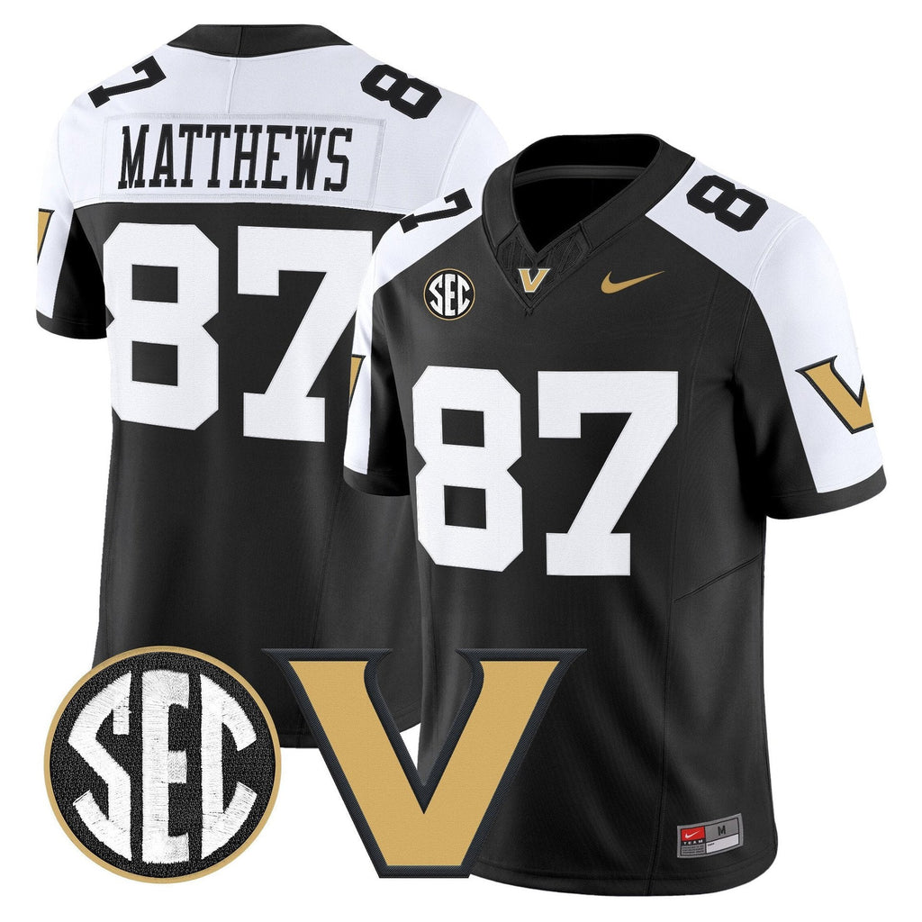 Jordan Matthews Jersey #87 Vanderbilt Commodores 2025 Limited Stitched Alternate