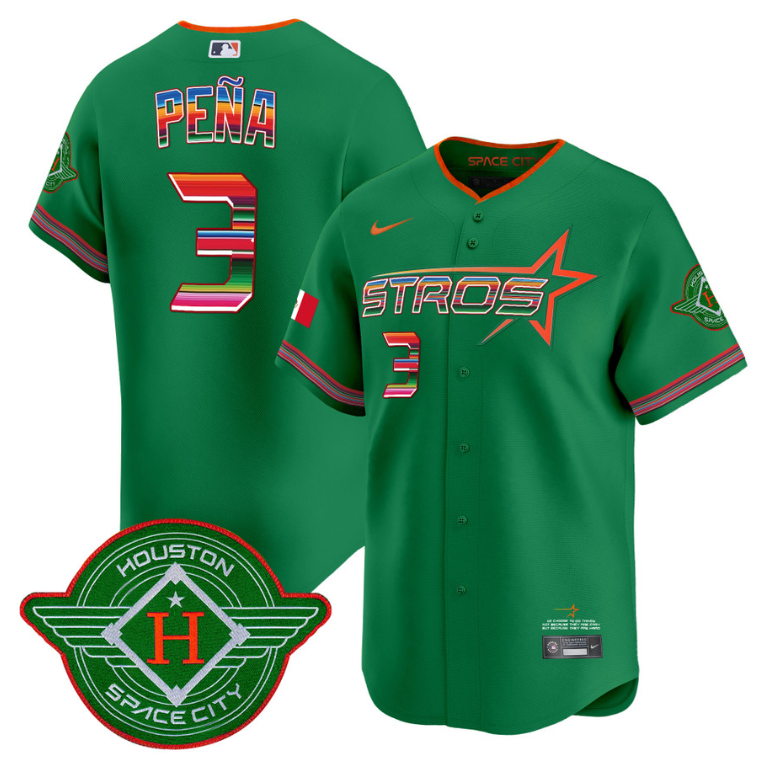 Jeremy Pena Jersey #3 Astros 2025 City Connect Mexico Vapor Premier Limited Stitched Green