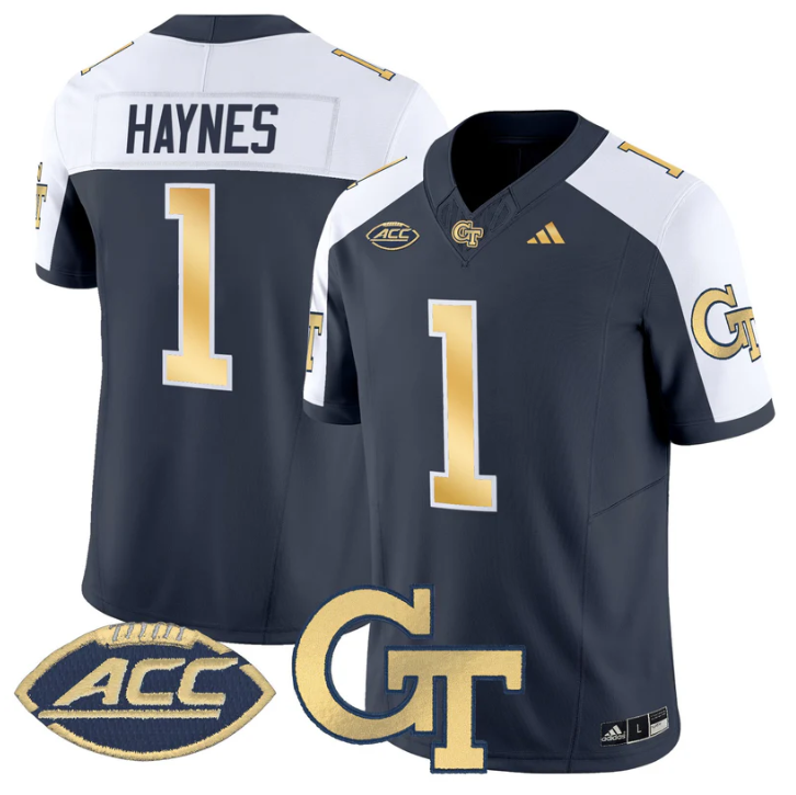 Jamal Haynes Jersey #1 Georgia Tech Yellow Jackets 2025 Stitched