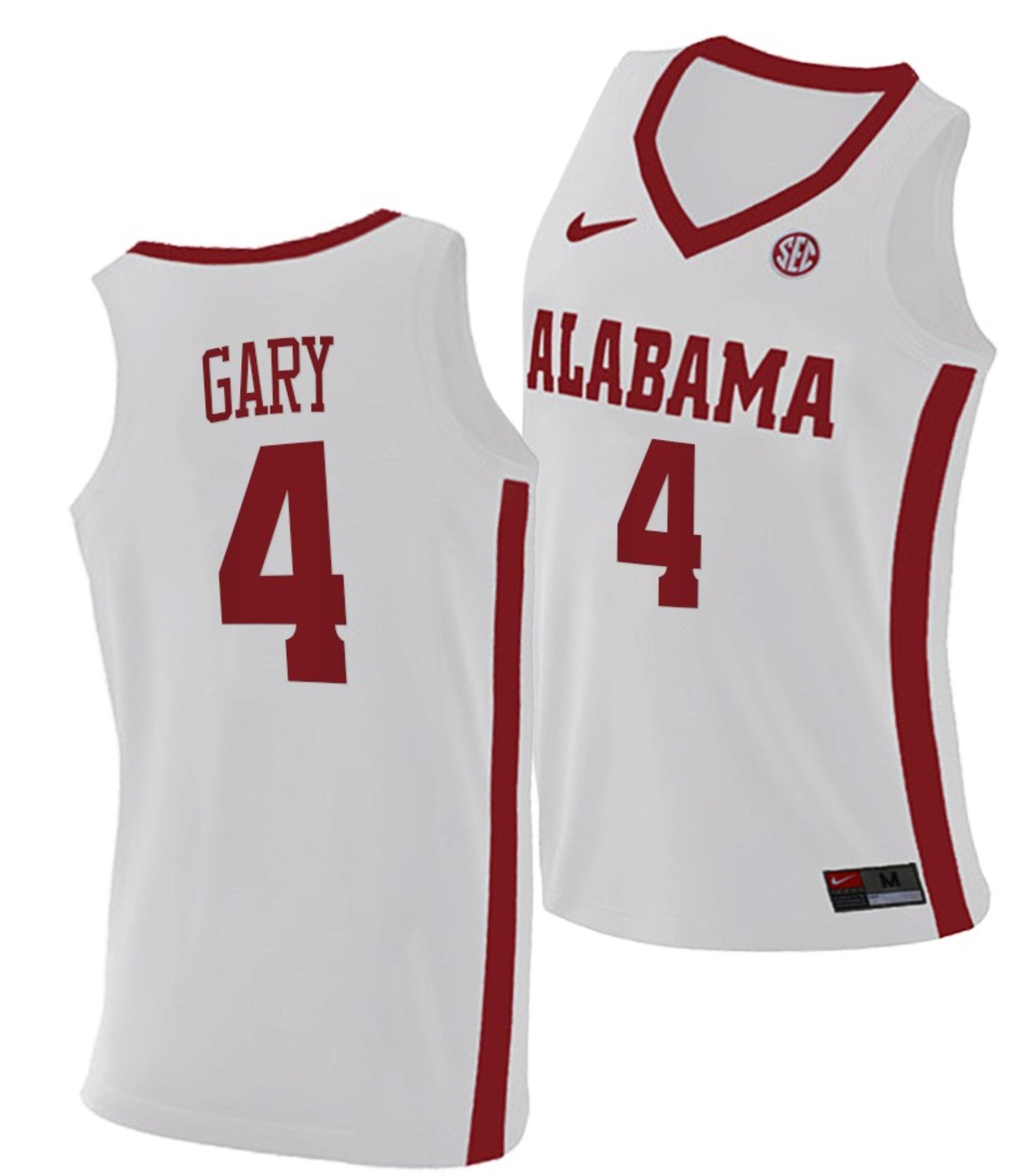 Juwan Gary Jersey Alabama Crimson Tide College Basketball Replica White #4