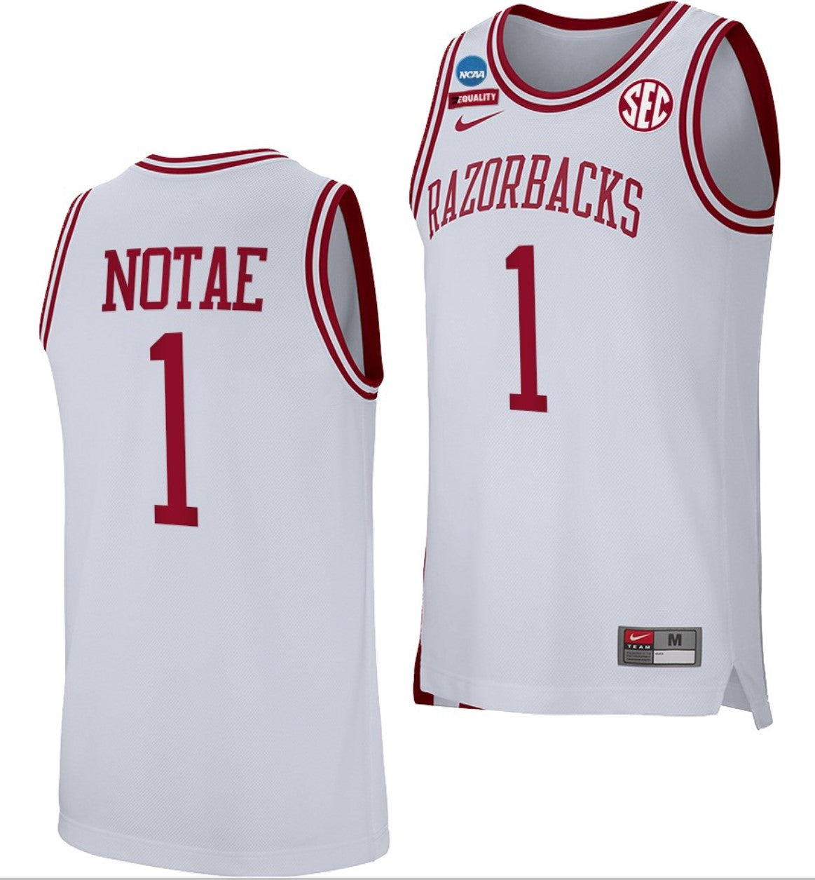 JD Notae Jersey Arkansas Razorbacks College Basketball 2022 NCAA March Madness #1