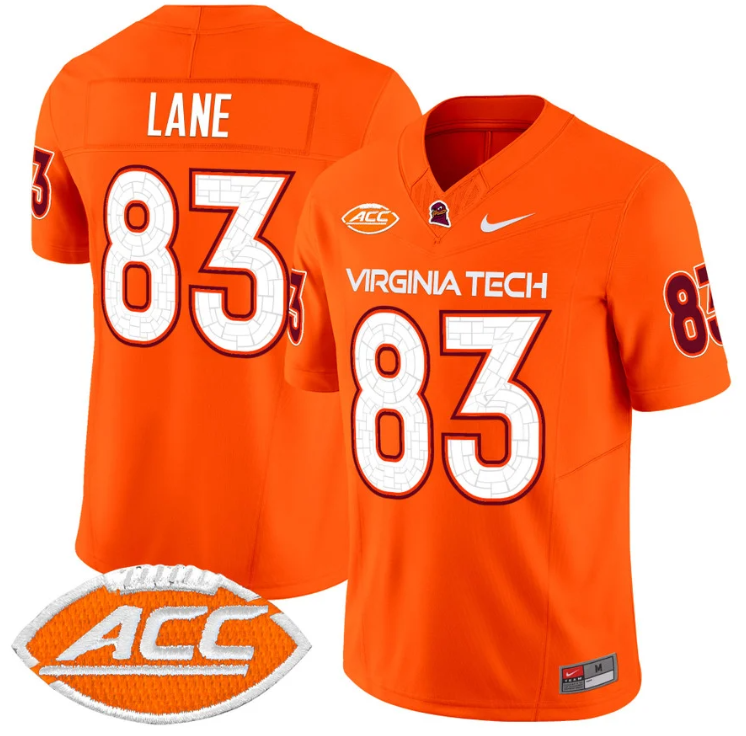 Jaylin Lane Jersey #83 Virginia Tech Hokies Vapor Limited College Football Orange