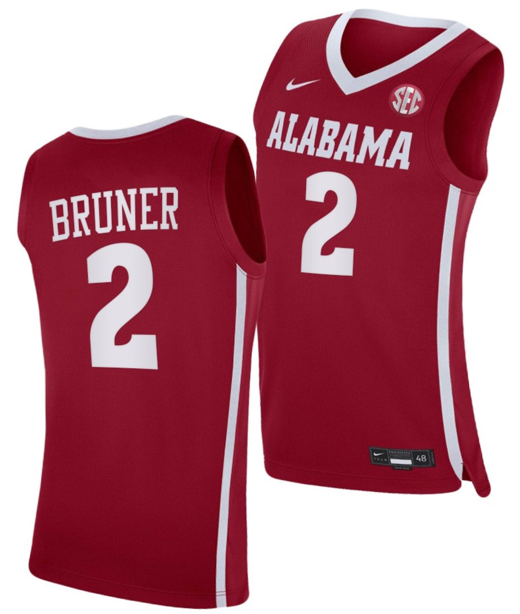 Jordan Bruner Jersey Alabama Crimson Tide College Basketball Crimson #2