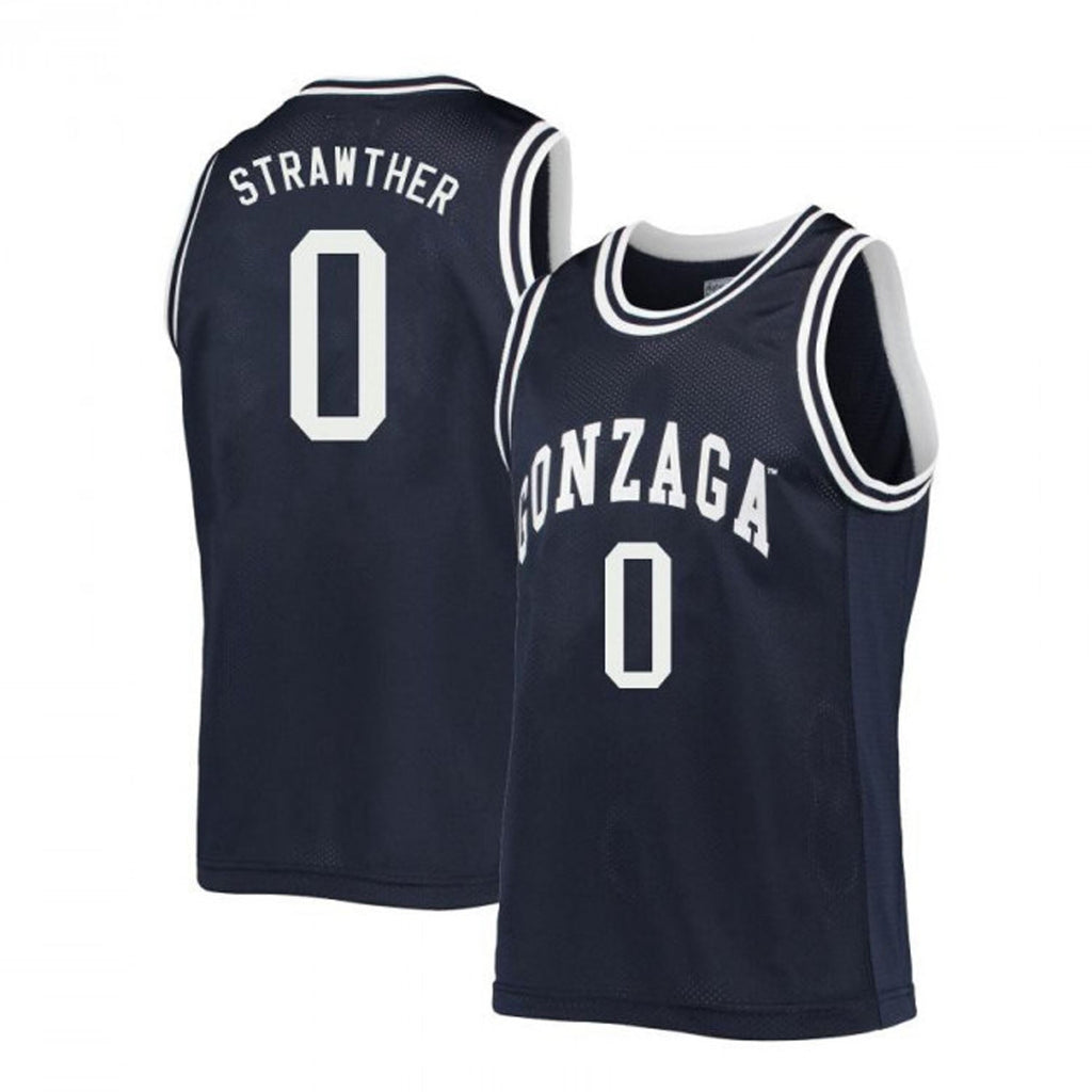 Julian Strawther Jersey Gonzaga Bulldogs College Basketball Navy #01
