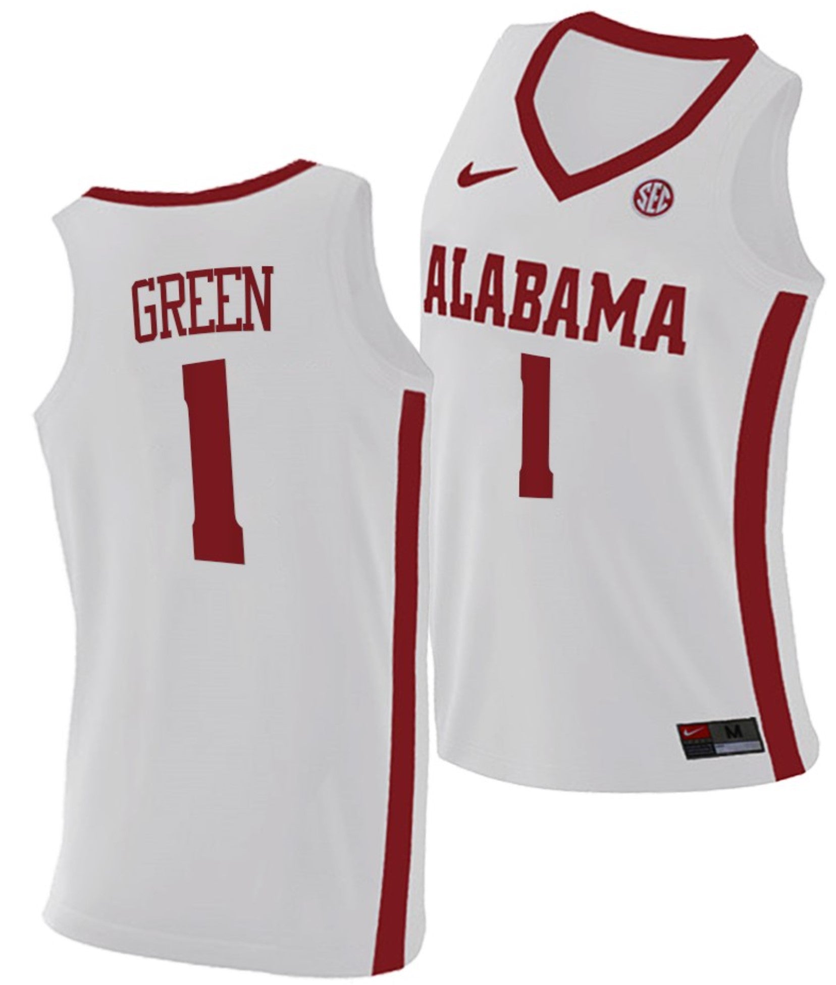 JaMychal Green Jersey Alabama Crimson Tide College Basketball Replica White #1
