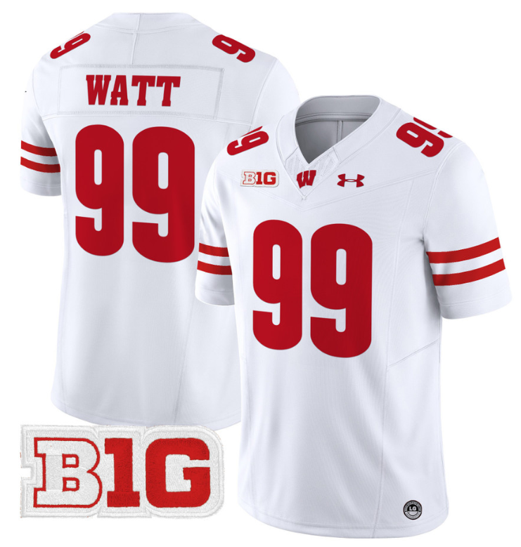 JJ Watt Jersey #99 Wisconsin Badgers Vapor Football Stitched White