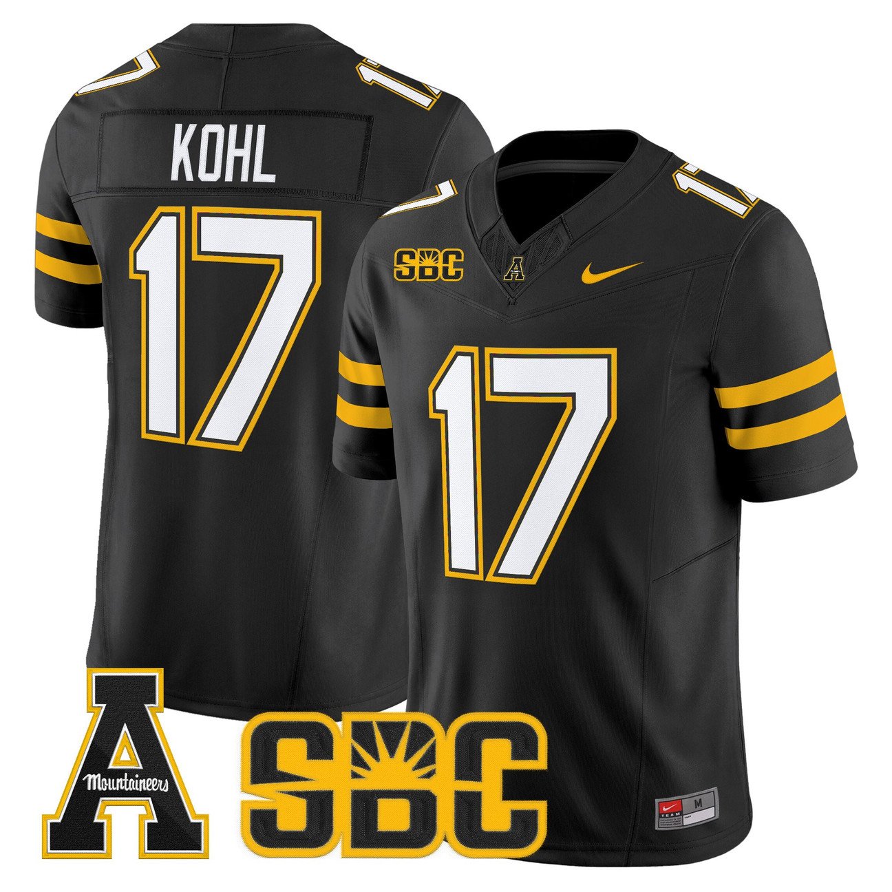 JJ Kohl Jersey #17 App State Mountaineers 2025 Vapor Limited Stitched