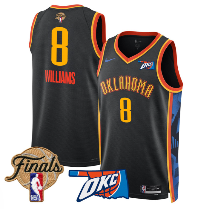 Jalen Williams Jersey # 8 Oklahoma City Thunder 2025 Finals Swingman Stitched 24-25 City