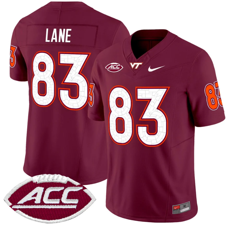 Jaylin Lane Jersey #83 Virginia Tech Hokies Vapor Limited College Football Maroon
