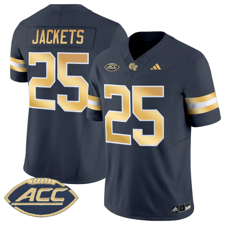 Jackets Jersey #25 Georgia Tech Yellow Jackets 2025 Limited Stitched