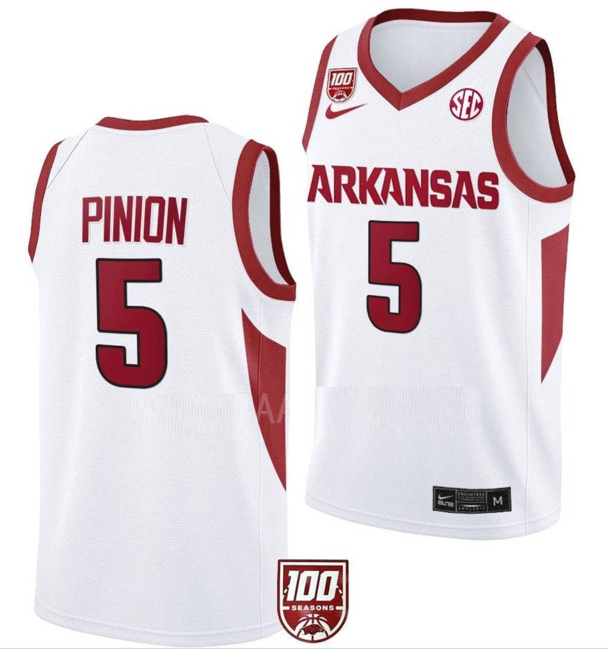 Joseph Pinion Jersey Arkansas Razorbacks College Basketball 100 Season #5