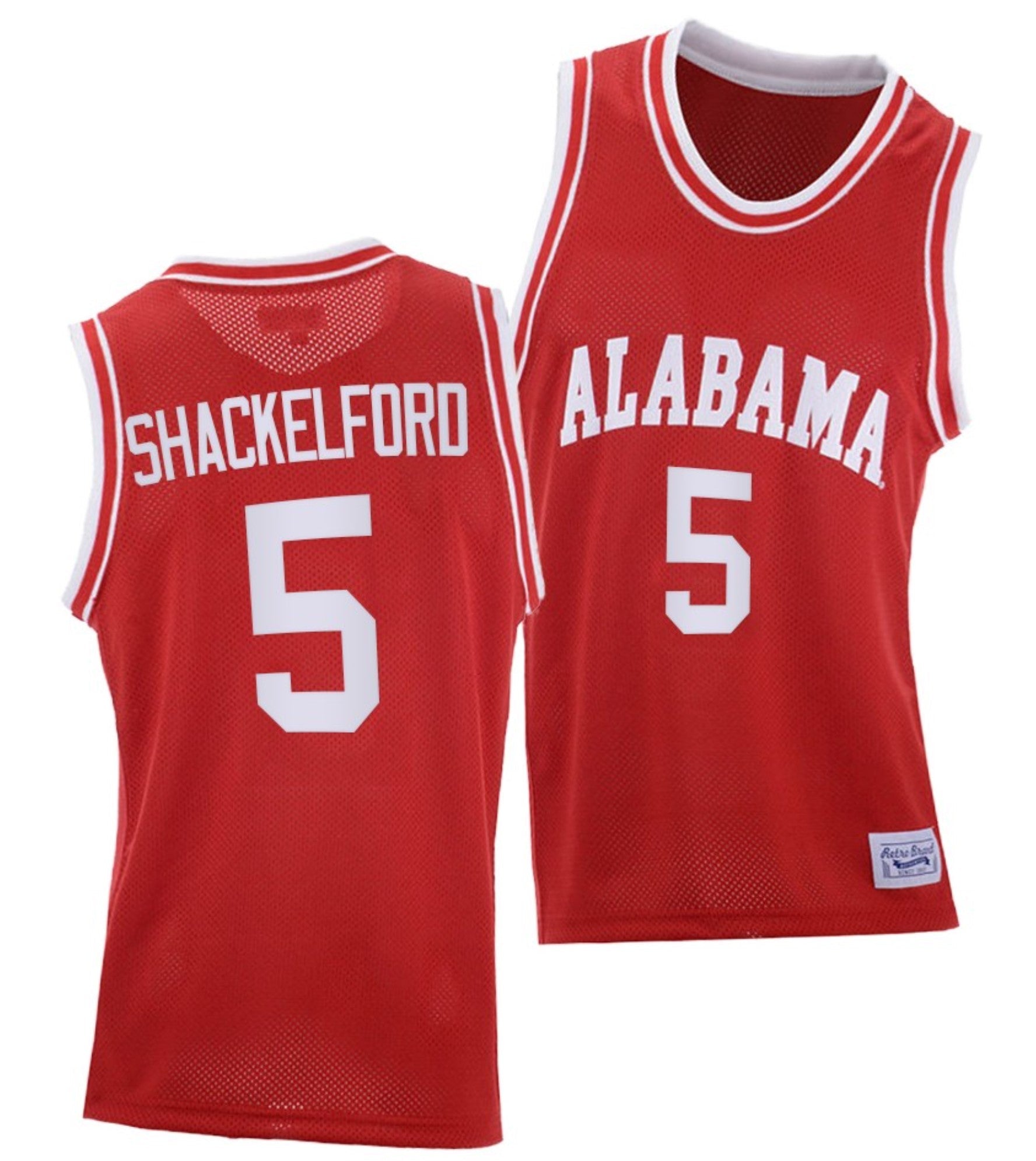 Jaden Shackelford Jersey Alabama Crimson Tide College Basketball Red Throwback #5