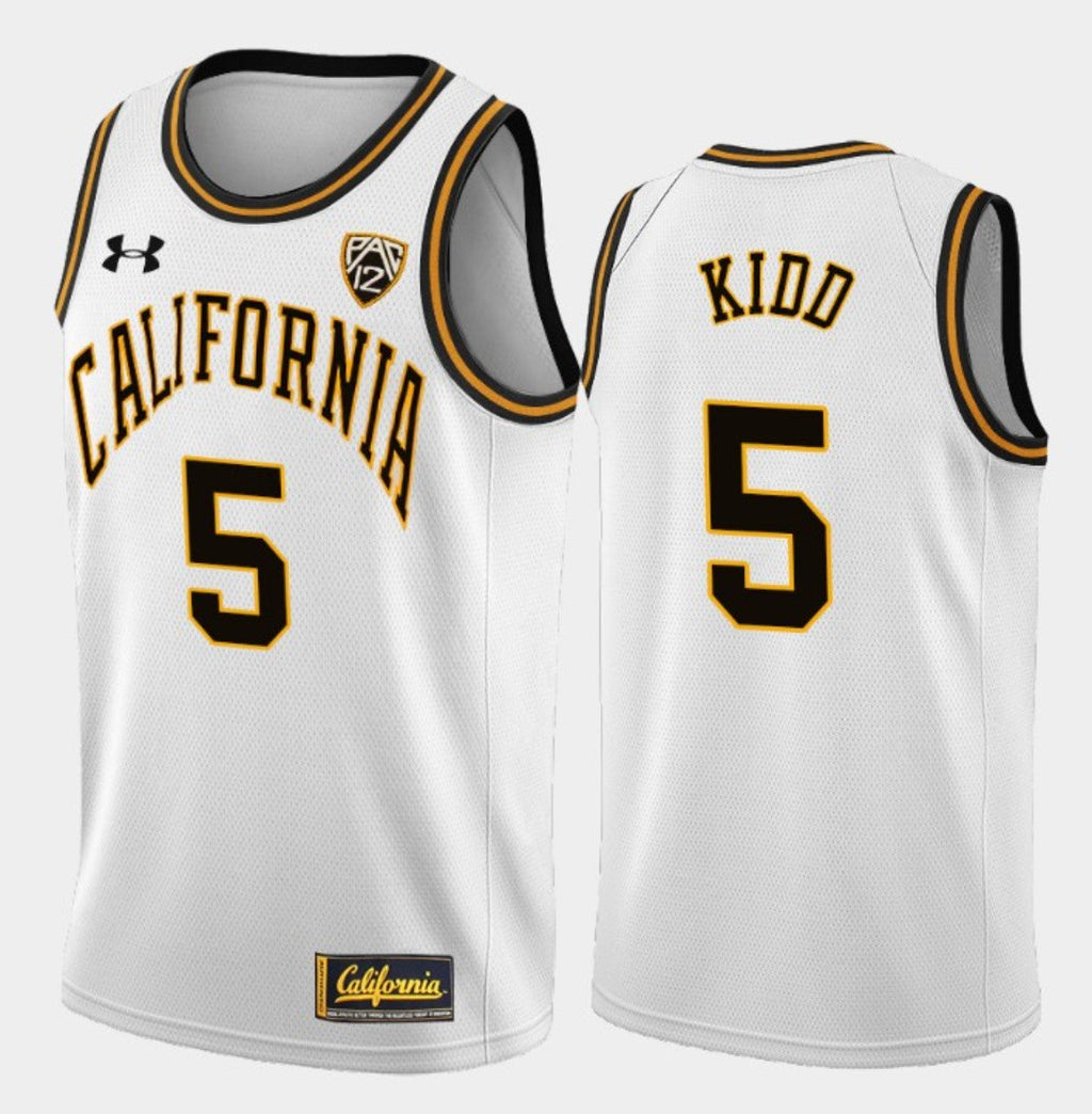 Jason Kidd Jersey California Golden Bears College Basketball White #5