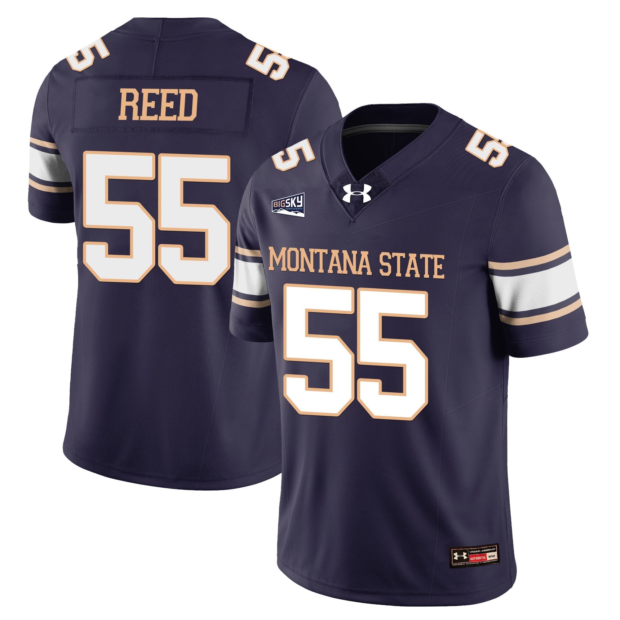 JT Reed Jersey #55 Montana State Bobcat Football 2025 Stitched Navy