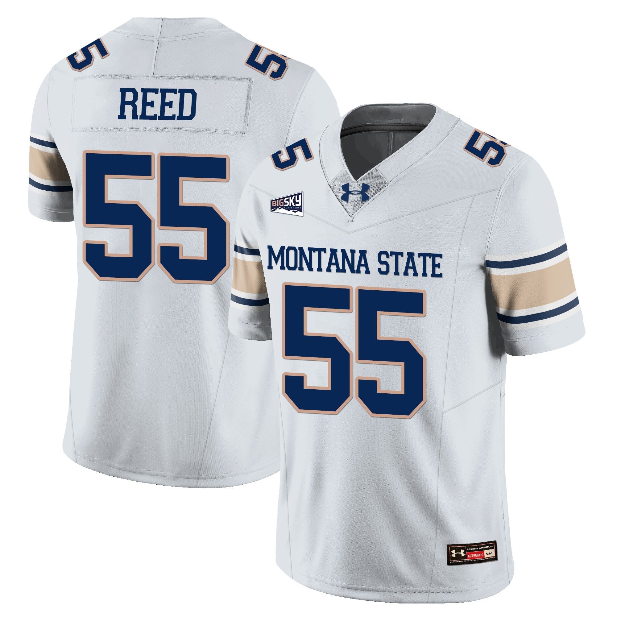 JT Reed Jersey #55 Montana State Bobcat Football 2025 Stitched White