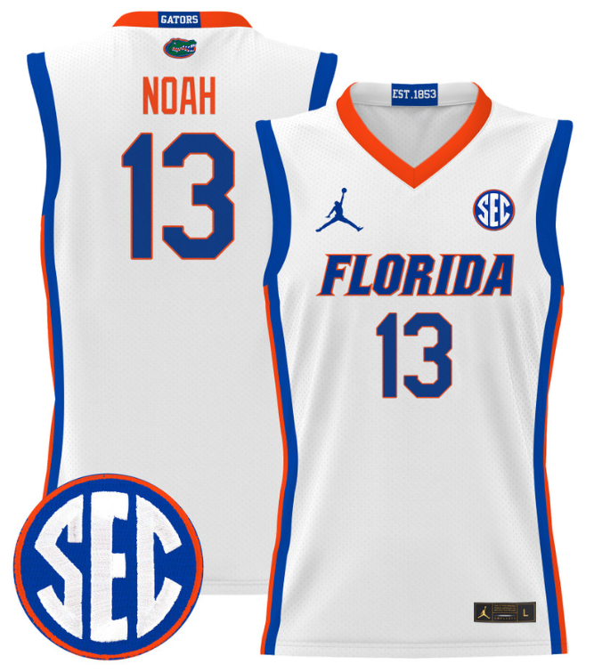 Joakim Noah Jersey #13 Florida Gators 2024 Lightweight Basketball White