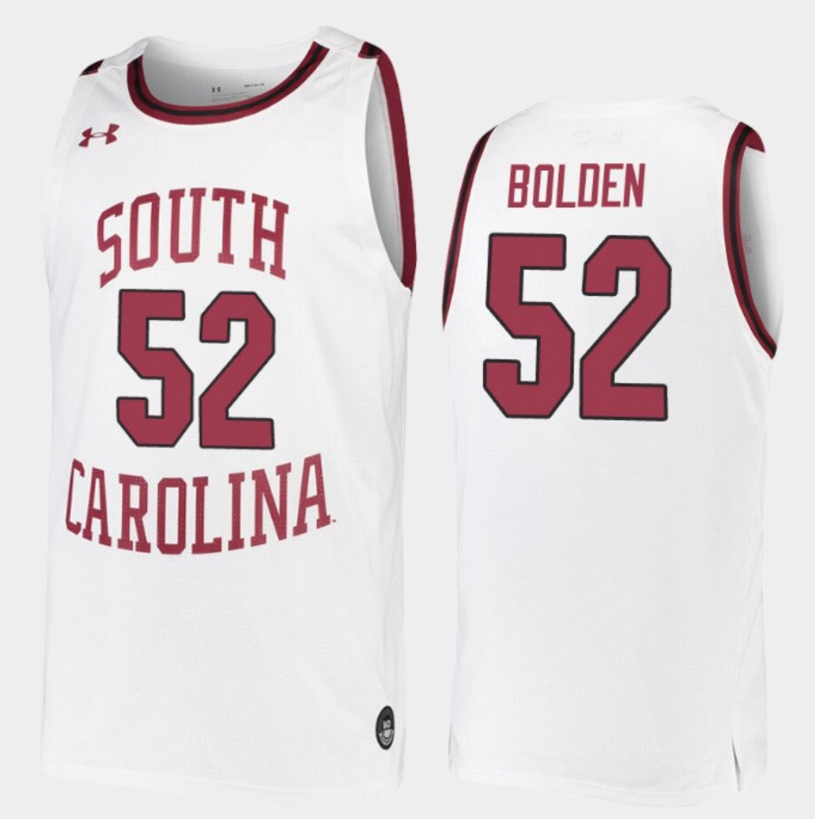 Jair Bolden Jersey South Carolina Gamecocks College Basketball White Replica #52