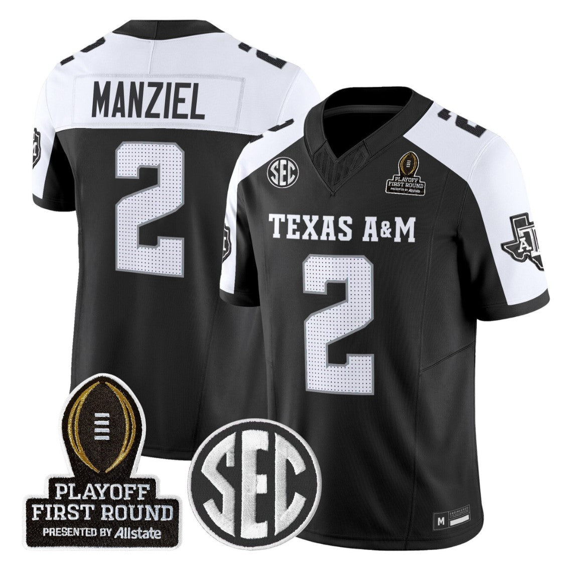 Johnny Manziel Jersey #2 Texas A&M Aggies 2025 Playoff First Round Stitched