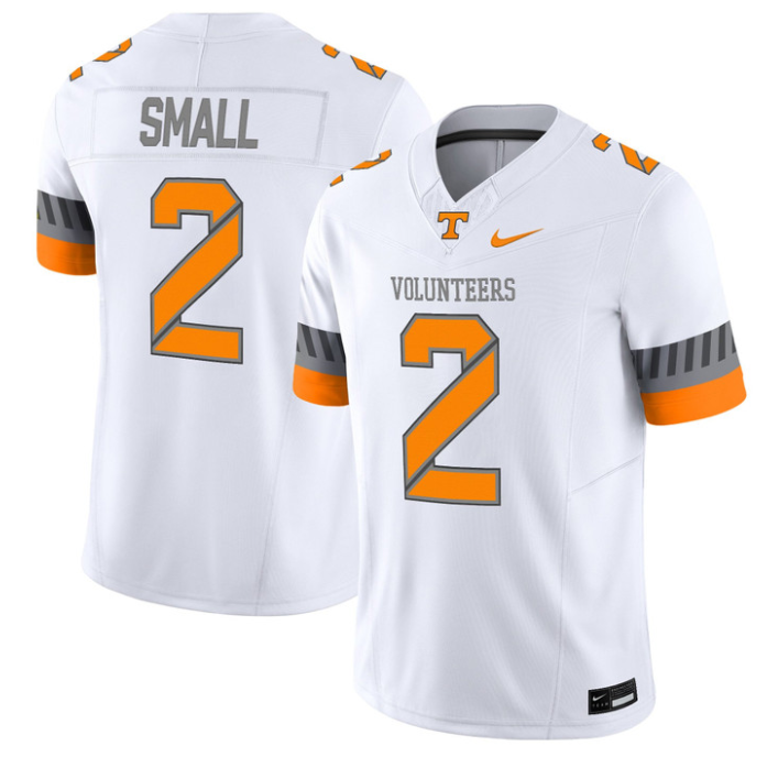 Jabari Small Jersey #2 Tennessee Vols 2025 Smokey Grey Series Stitched WHite