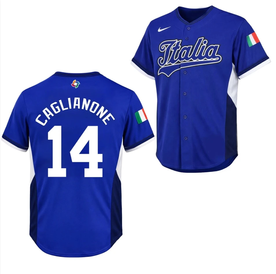 Jac Caglianone Jersey #14 Italy Baseball 2026 World Baseball Classic Stitched Royal