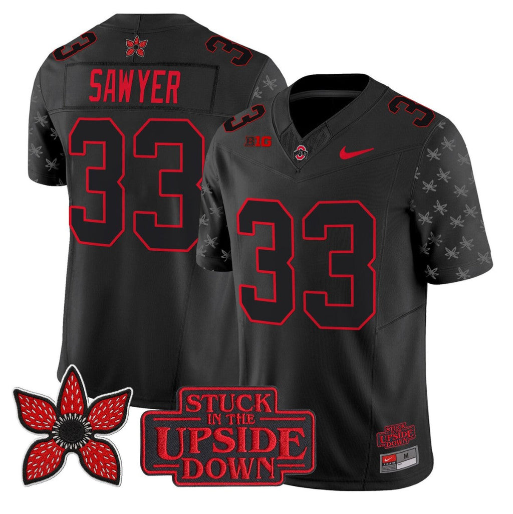 Jack Sawyer Jersey #33 Ohio State Stranger Things Edition Vapor Limited Stitched
