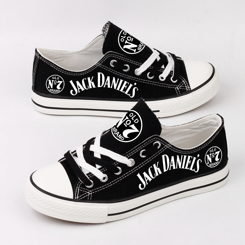 Jack Daniels Low Top Canvas Sport Sneakers Shoes For Men Women Fans