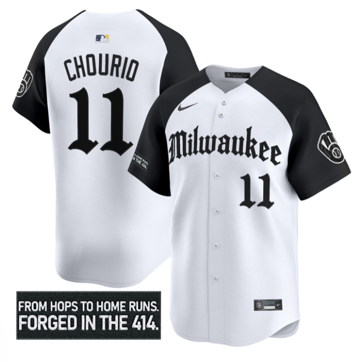 Jackson Chourio Jersey #11 Milwaukee Brewers Gothic 414 Shadows Edition