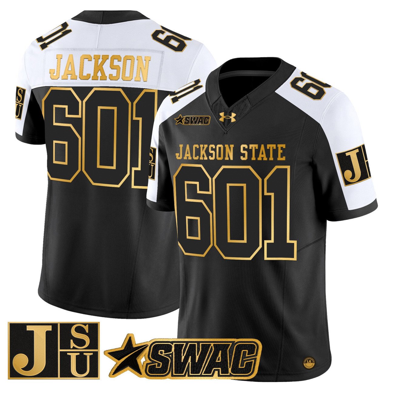 Jackson Jersey #601 Jackson State Tigers 2025 Vapor Stitched