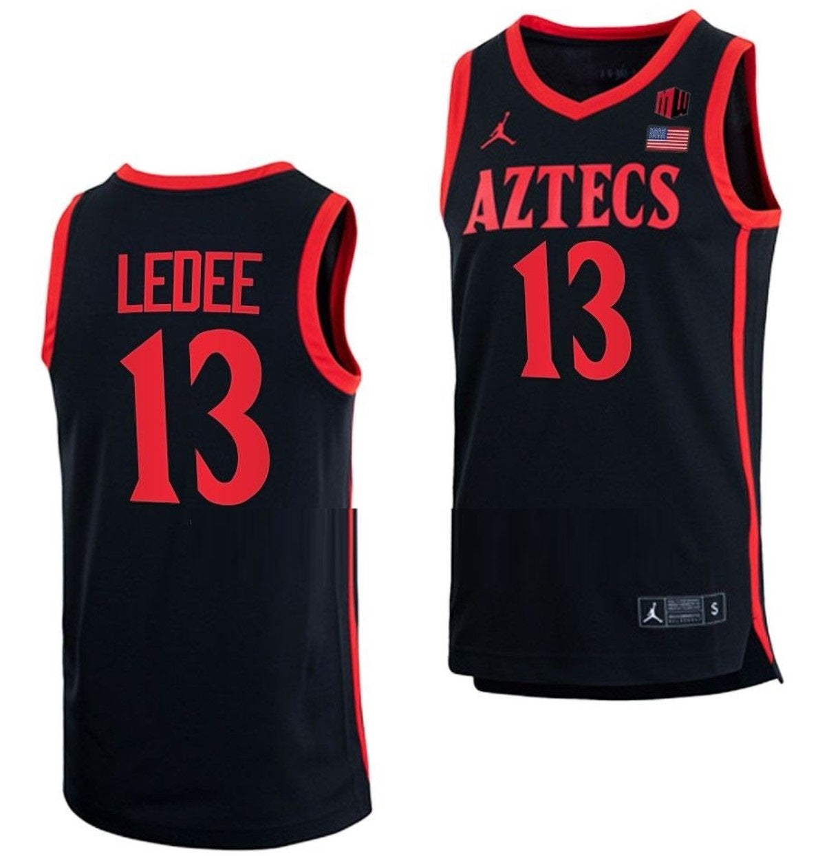 Jaedon LeDee Jersey San Diego State Aztecs College Basketball Black #13