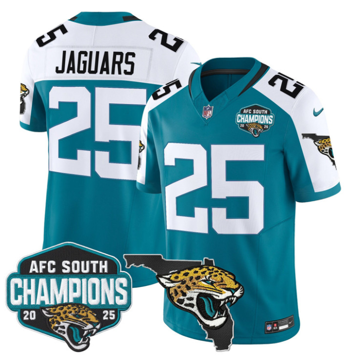Jaguars Jersey #25 AFC South Division Champions 2025 Florida Stitched Alternate
