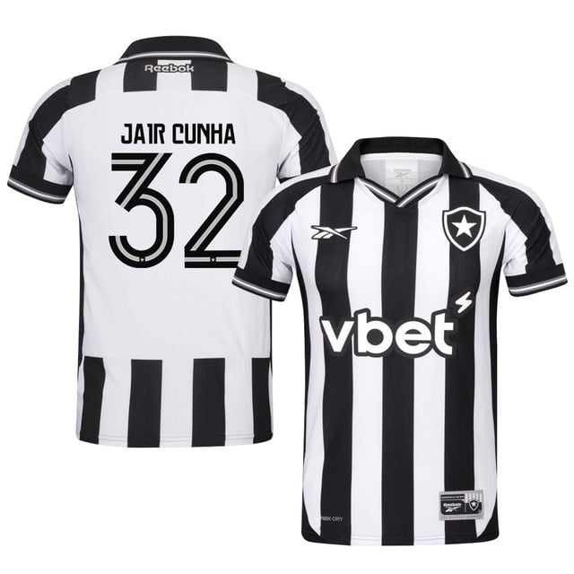 Jair Cunha #32 Botafogo 2025-26 Home Jersey – Black White