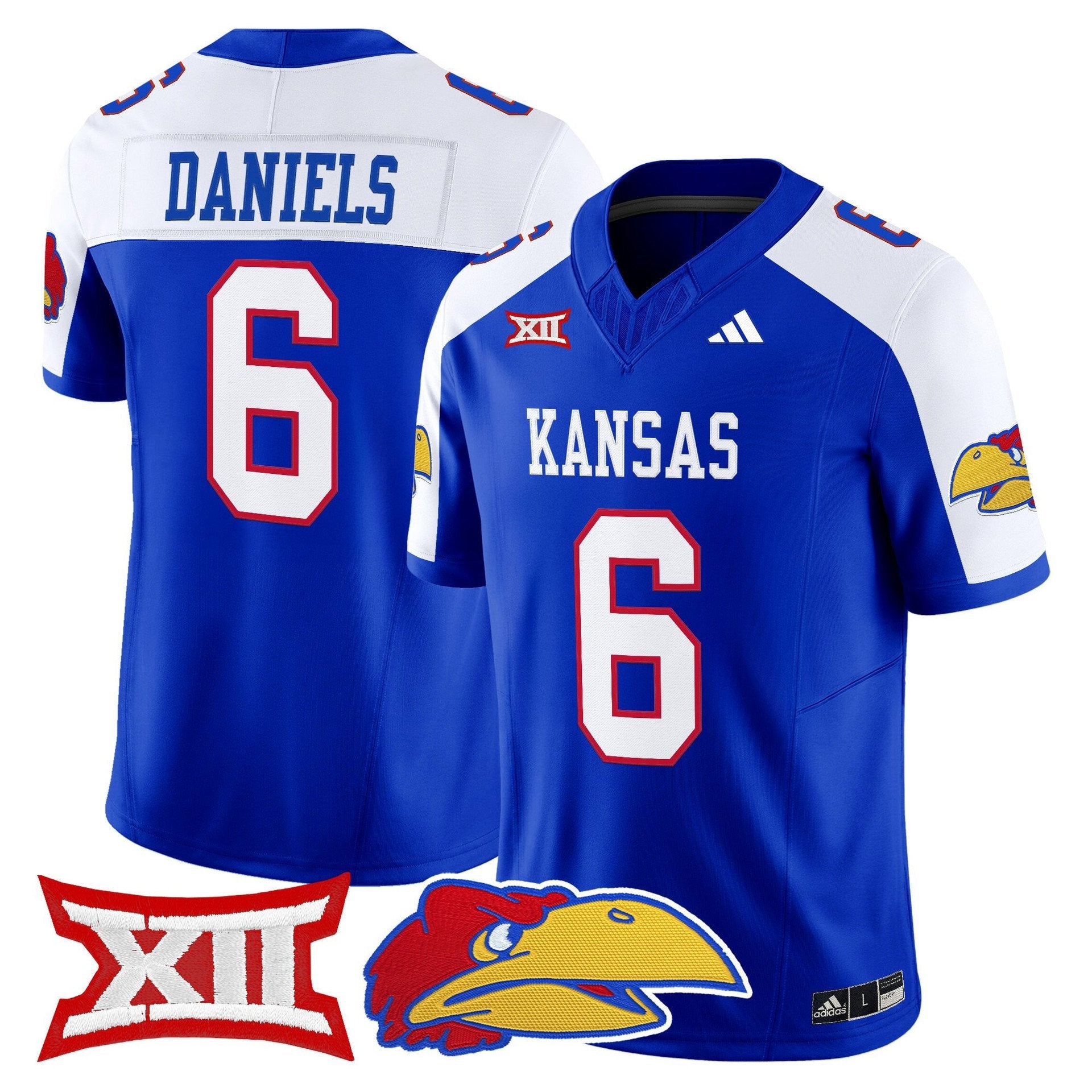Jalon Daniels Jersey #6 Kansas Jayhawks 2025 Vapor Limited Stitched Royal Alter