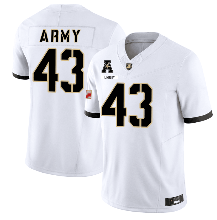 Jake Lindsey Jersey #43 Army Black Knights 101st Airborne Division Honoring White