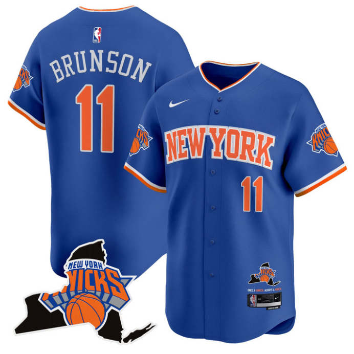 Jalen Brunson Jersey #11 New York Knicks Vapor Baseball Stitched White Gold