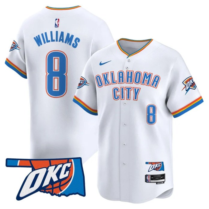 Jalen Williams Jersey #8 Oklahoma City Thunder Vapor Baseball Stitched Association