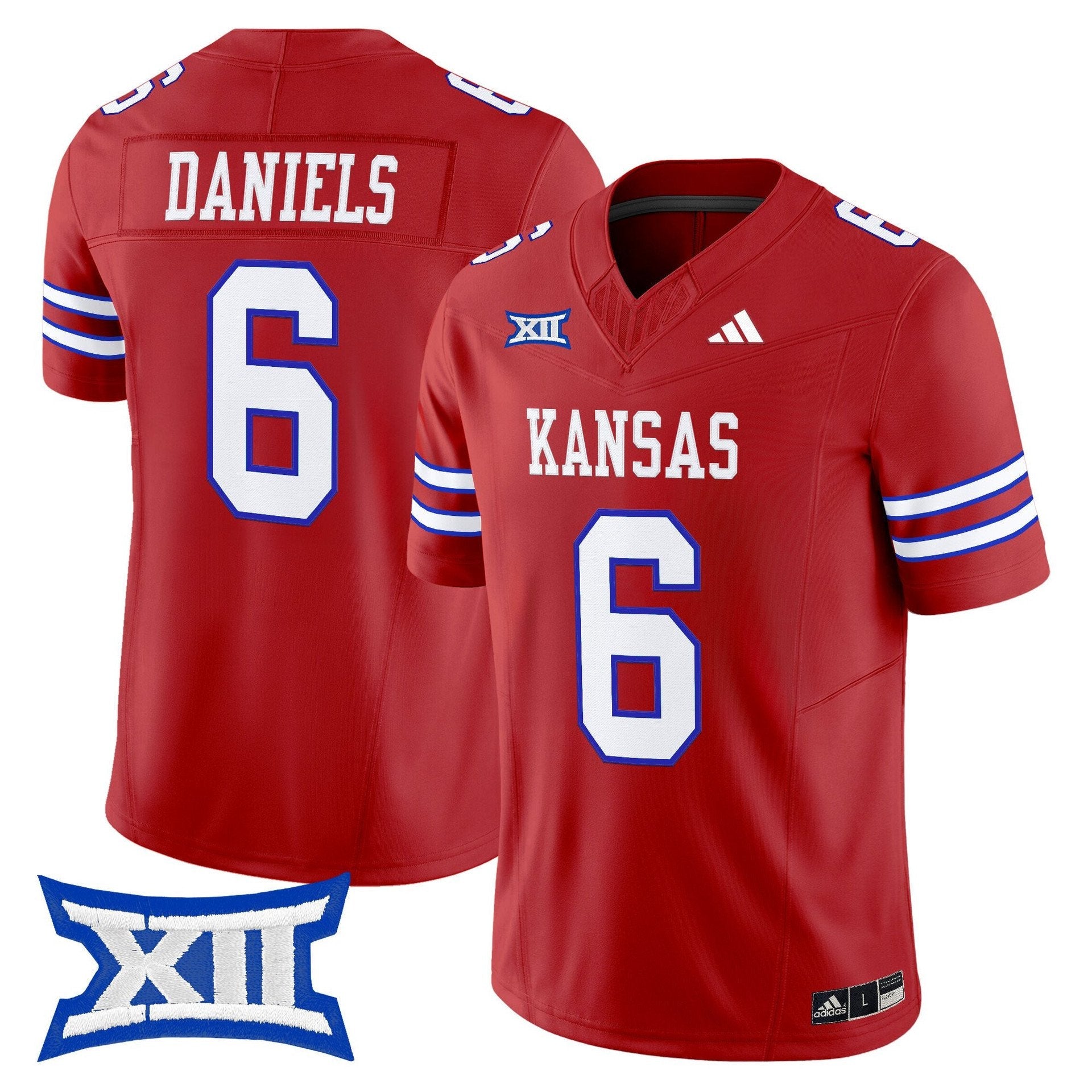 Jalon Daniels Jersey #6 Kansas Jayhawks 2025 Vapor Limited Stitched Red