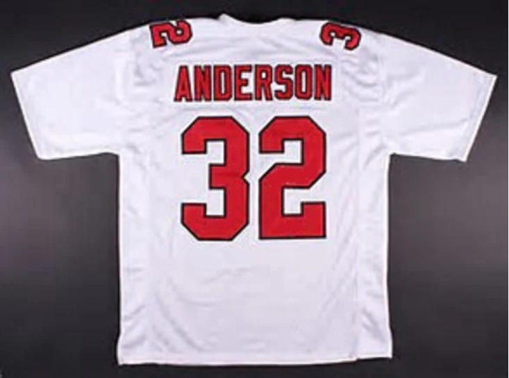 Jamal Anderson Jersey Atlanta Falcons Custom Throwback Football White