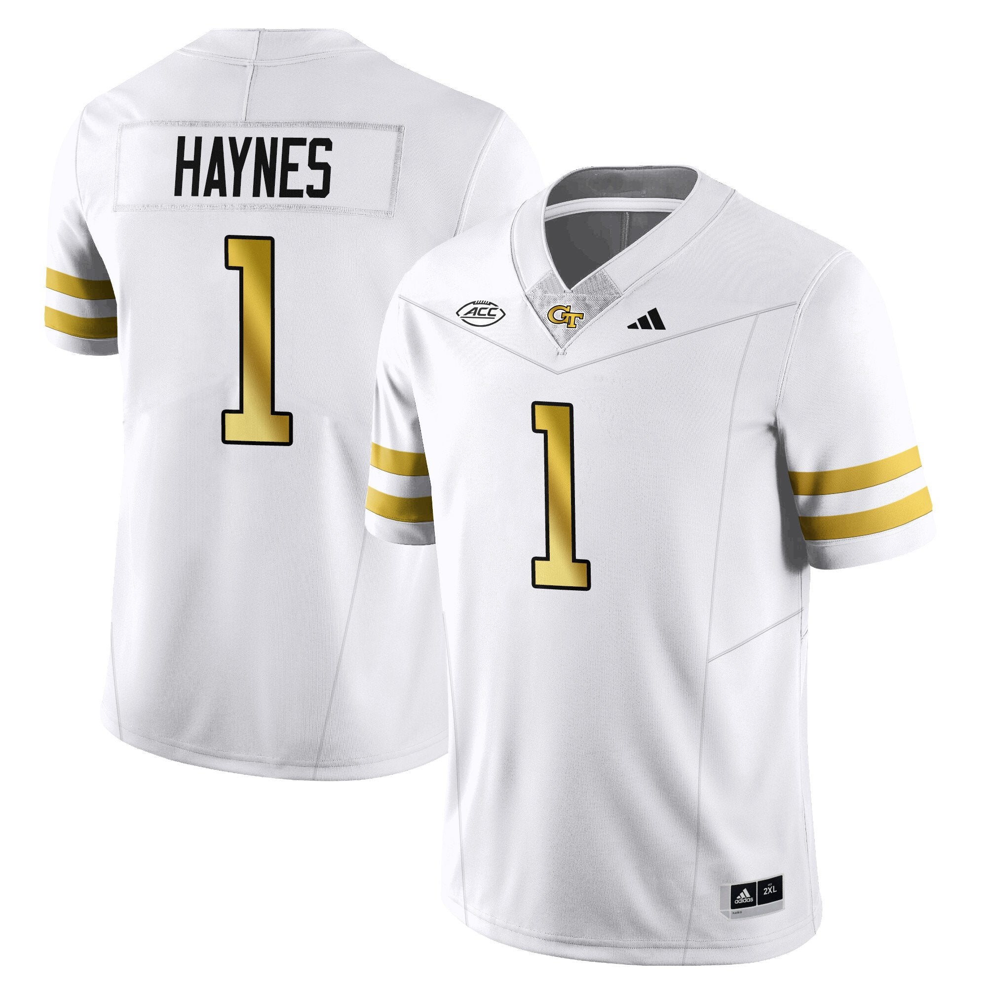 Jamal Haynes Jersey #1 Georgia Tech Football 2025 Limited Stitched White